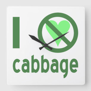 Ich hasse Cabbage Quadratische Wanduhr