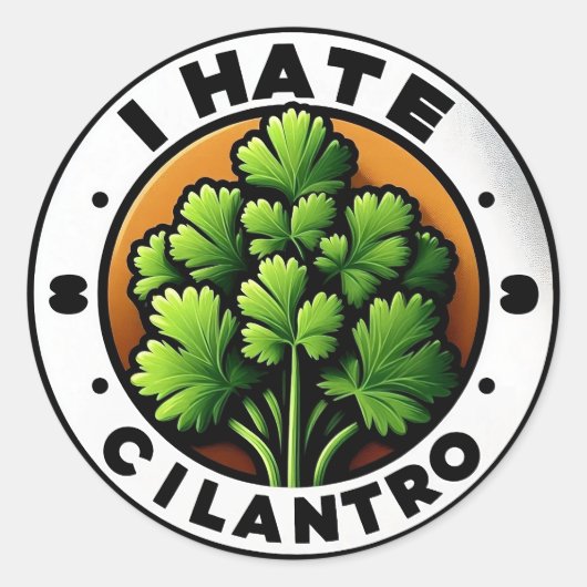 Ich hasse Cilantro 3" Sticker (Vorderseite)