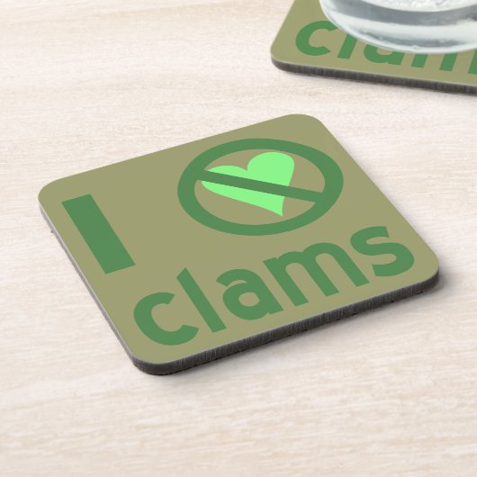 Ich hasse Clams Getränkeuntersetzer (Linke Seite)