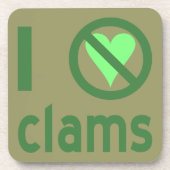 Ich hasse Clams Getränkeuntersetzer (Vorderseite)