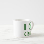 Ich hasse Clams I No Liebe Clams Espressotasse (Vorderseite Rechts)
