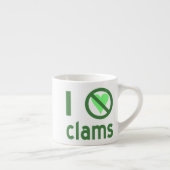 Ich hasse Clams I No Liebe Clams Espressotasse (Rechts)