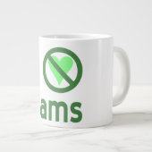 Ich hasse Clams I No Liebe Clams Jumbo-Tasse (Vorderseite Rechts)