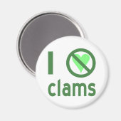 Ich hasse Clams Magnet (Vorderseite/Rückseite)