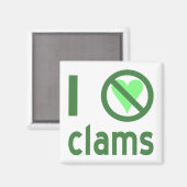 Ich hasse Clams Magnet (Vorderseite/Rückseite)