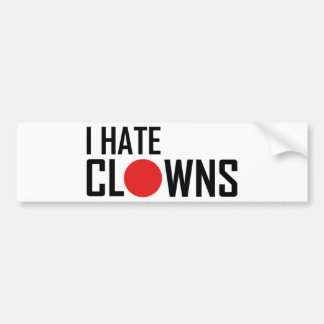 ich hasse Clowns Autoaufkleber