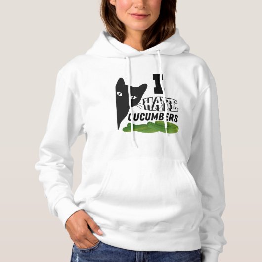 ICH HASSE CUCUMBERS CAT HOODIE (Vorderseite)