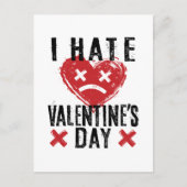 Ich hasse den Valentinstag Postkarte (Vorderseite)