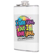 Ich hasse dich, aber ich liebe dich Sticker Flachmann (Links)