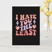 Ich hasse dich die Niedlichste Retro-Valentinkarte Karte (Gelbe Blume)