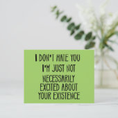 Ich hasse dich nicht postkarte (Stehend Vorderseite)
