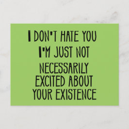 Ich hasse dich nicht postkarte