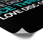 Ich hasse Discgolf, schöner Wurf, ich liebe lustig Poster (Ecke)