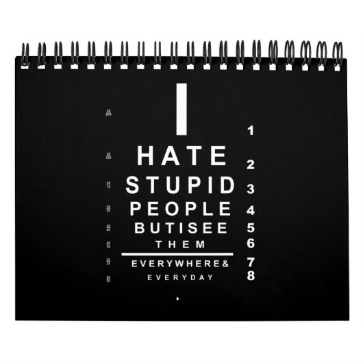 Ich hasse dumme Leute, die auf der Karte stehen Kalender (Titelbild)