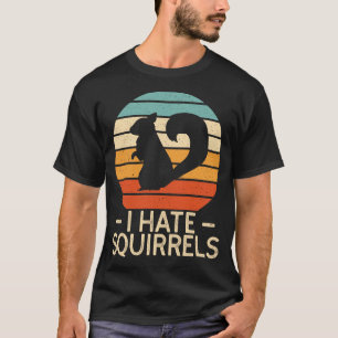 Ich hasse Eichhörnchen Funny Retro Style T-Shirt