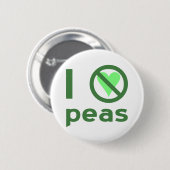 Ich hasse Erbsen Button (Vorne & Hinten)