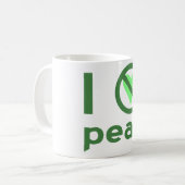 Ich hasse Erbsen Grüner Text Kaffeetasse (Vorderseite Links)
