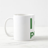 Ich hasse Erbsen Grüner Text Kaffeetasse (Links)