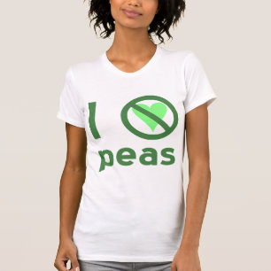 Ich hasse Erbsen Grüner Text T-Shirt