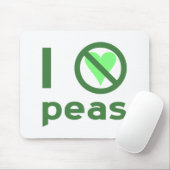 Ich hasse Erbsen Mousepad (Mit Mouse)