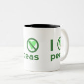 Ich hasse Erbsen Zweifarbige Tasse (VorderseiteRechts)