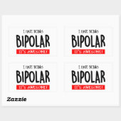 Ich hasse es, bipolar zu sein rechteckiger aufkleber (Blatt)
