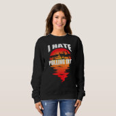 Ich hasse es, den Sunset-Bootstrailer-Kapitän hera Sweatshirt (Vorne ganz)