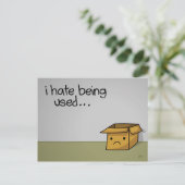 Ich hasse es, Postkarte benutzt zu werden (Stehend Vorderseite)