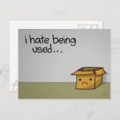 Ich hasse es, Postkarte benutzt zu werden (Vorne/Hinten)