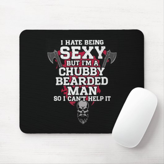 Ich hasse es, Y zu sein, aber ich bin ein bärtiger Mousepad (Mit Mouse)