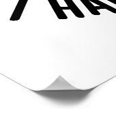 Ich hasse Feedback Funny Guitar Puff Poster (Ecke)