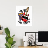 Ich hasse Feedback Funny Guitar Puff Poster (Heimbüro)