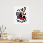 Ich hasse Feedback Funny Guitar Puff Poster (Küche)