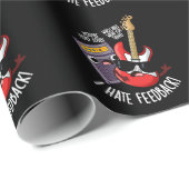 Ich Hasse Feedback Funny Guitar Pun Dark BG Geschenkpapier (Rolleneckpunkt)
