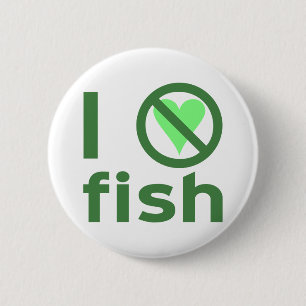 Ich hasse Fisch Button