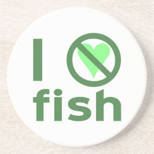 Ich hasse Fisch Getränkeuntersetzer