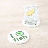 Ich hasse Fisch Getränkeuntersetzer (Seite)