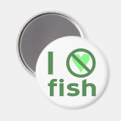 Ich hasse Fisch Magnet (Vorderseite/Rückseite)