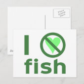 Ich hasse Fisch Postkarte (Vorne/Hinten)