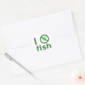Ich hasse Fisch Runder Aufkleber (Umschlag)