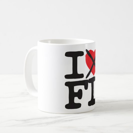 Ich hasse FL - Florida Kaffeetasse (Vorderseite Links)