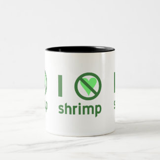 Ich hasse Garnelen Keine Liebe Zweifarbige Tasse