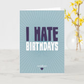 Ich hasse Geburtstage Karte (Gelbe Blume)