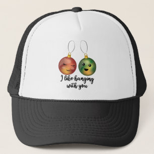 Ich hasse gerne mit Weihnachtsschmuck Truckerkappe