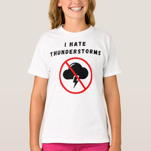 Ich hasse Gewitter T-Shirt (Vorderseite)