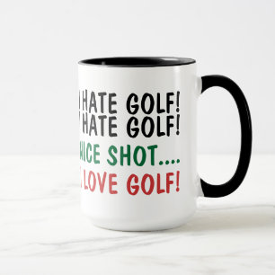 Ich hasse Golf! Ich liebe Golf! Humor Tasse