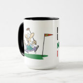 Ich hasse Golf! Ich Liebe Golf! Spaß Tasse (Vorderseite Links)