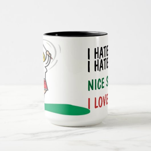 Ich hasse Golf! Ich Liebe Golf! Tasse (Zentrum)