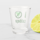 Ich hasse Grünkohl Text Schnapsglas (Rückseite)