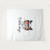 Ich hasse Hunde Funny Geschenke für Katzen Freund Wandteppich (Vorderseite (Horizontal))